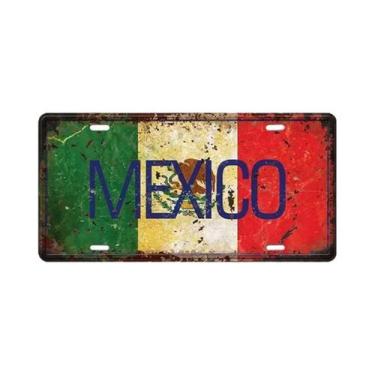 Imagem de Placa De Metal Vintage Com Bandeira Nacional Para Decoração De Garagem
