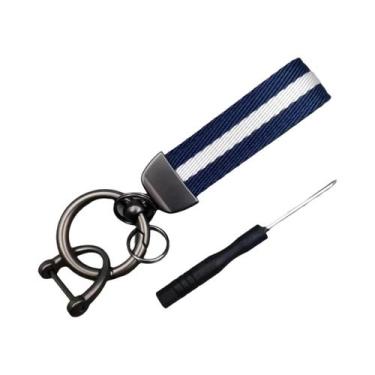 Imagem de Chaveiro Unissex De Luxo Em Metal E Nylon Com Fivela E Alça  Acessório