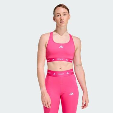 Imagem de Top Adidas Techfit Feminino Rosa, M