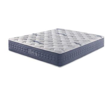 Imagem de Colchão Casal Molas Ensacadas California 138x188cm Visco Gel D28 Linho Azul Zidi