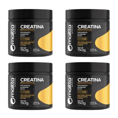 Imagem de Kit 4 Creatina Monohidratada em pó Sem sabor 4x150g Maltta-Unissex