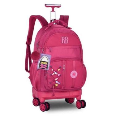 Imagem de Mochila Oficial Rebecca Bonbon de Rodinha Viagem Escola Girl Cor:Azul,