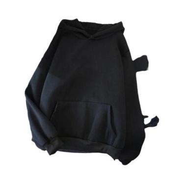 Imagem de Hoodies Oversized Unissex Em Fleece Para Outono E Inverno, Quentes E C