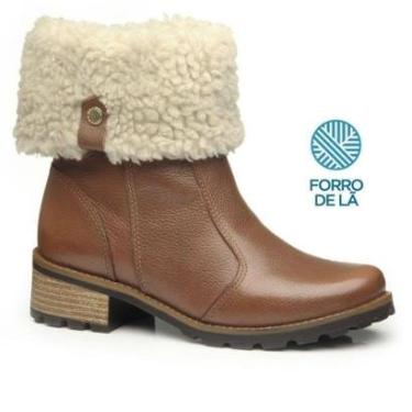 Imagem de Bota Pegada de Couro Forrada Feminina 281492-Feminino