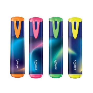 Imagem de Marca Texto Neon Nightfall - kit com 4 cores Maped