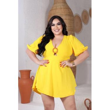 Imagem de Macaquinho saia - Bellas curvasgg, Amarelo