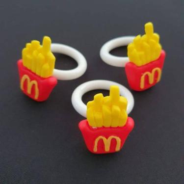 Imagem de Kit mesa posta Porta Guardanapo batatas fritas biscuit 4 un - Criarte 