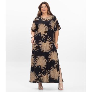 Imagem de Vestido Super Midi Feminino Plus Size Secert Glam Preto