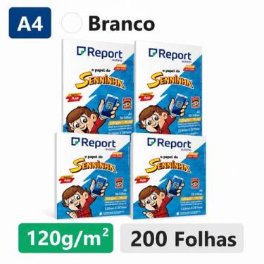 Imagem de Papel Offset A4 Suzano 120g Kit com 50 100 ou 200 Folhas, 200 Folhas