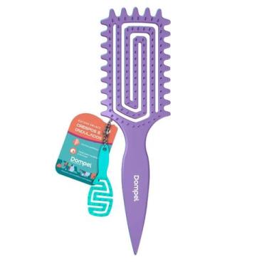 Imagem de Escova De Cabelo Flexível Enlace Para Cachos Crespos Dompel Cor:Violet