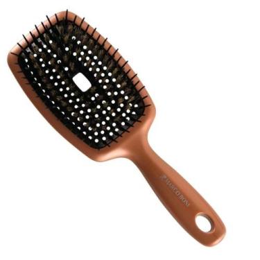 Imagem de Escova De Cabelo Raquete Bronze Almofada Flexível Marco Boni, Bronze