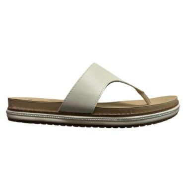 Imagem de Tamanco beira rio strass ref:8565.100 feminino, Branco off, 36
