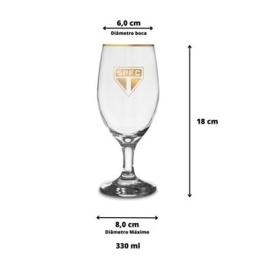 Imagem de Taça Windsor 330ml Sério Ouro SPFC - São Paulo FC - BRASFOOT