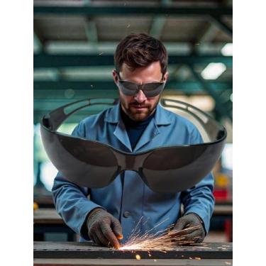 Imagem de Óculos Proteção EPI Segurança Escuro Fume Sport Style - Imp