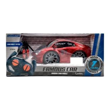 Imagem de Carrinho De Controle Remoto Famous Car Candide Com 7 Funções, Vermelho