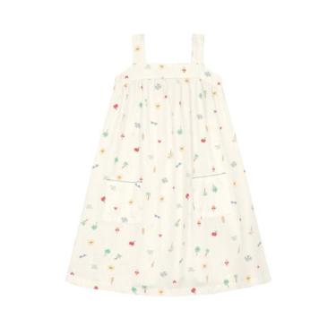 Imagem de Vestido infantil menina cerejinhas Mundi, Natural, 4