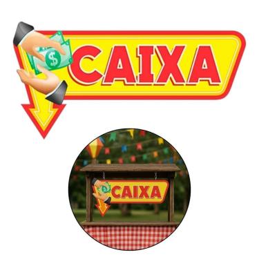 Imagem de Placa Decorativa Festa Junina para Barracas em Papel Cartão 20CM X 45CM Vermelho NC Toys