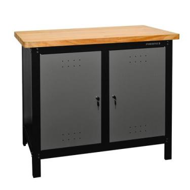 Imagem de Bancada fechada 1,10 m com 2 portas tampo 40 mm - Dark - Presto