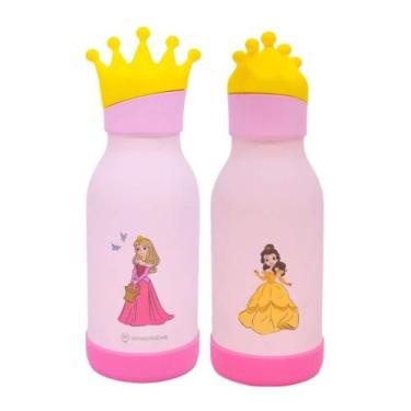 Imagem de Garrafa Funny 500ml com Canudo Princesas Aurora e Bela Zona Criativa -