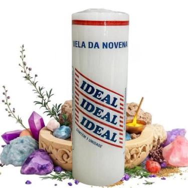 Imagem de Vela 9 Dias Branca Ideal  Paz, Proteção e Elevação Espiritual - Estrel