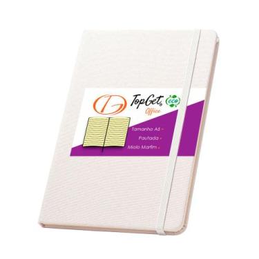 Imagem de Caderneta 14x21cm A5 80 Folhas Pautadas Eco Jasmin TopGet, Cinza Claro