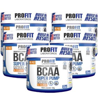 Imagem de Kit 5x Bcaa Super Pump 150g Sabor Natural - Profit