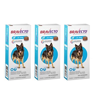 Imagem de Bravecto Anti Pulgas e Carrapatos - Comprimido mastigável 1000 mg - Para cães com 20-40kg - Pack com 3 Unidades