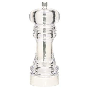 Imagem de Mimo Style Moedor Manual de Acrílico Pimenta e Sal 15cm Ideal Para Moer Graõs e Condimentos Secos, Moedor de Cerâmica Com Pino Regulador de Tamanho do Grão