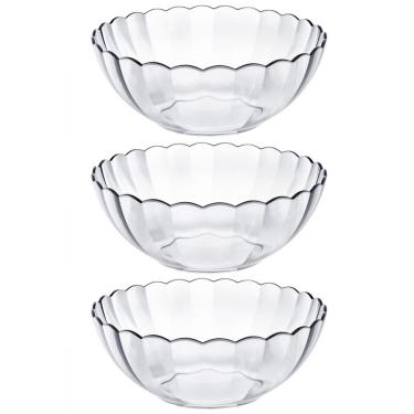 Imagem de Conjunto De Tigelas Redondas Marinex Bella 3 Peças Bowls De Vidro 1 Litro