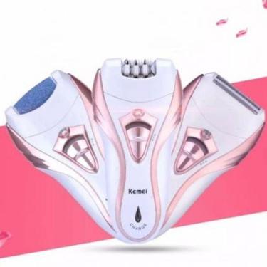 Imagem de Depilador Elétrico Feminino Lixa Pé Recarregável