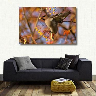 Imagem de Quadro decorativo Pássaro Paisagem - Tela em Tecido