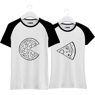 Imagem de Kit Camiseta Para Casal Combinando Pizza Love Amor