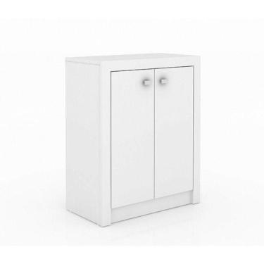 Imagem de Armário Baixo para Escritório 02 Portas Branco Tecno Mobili