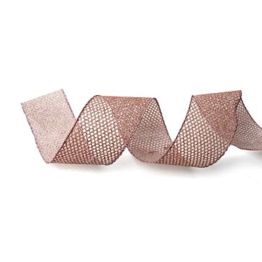 Imagem de Fita Natalina De Tela Rose Gold 1un 6,30cmx9,14mts 1750667
