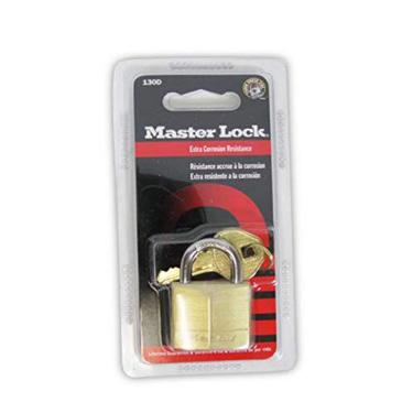 Imagem de Master Lock Cadeado de latão 130D, capacidade, volume, latão sólido, padrão, bronze natural (pacote com 4)