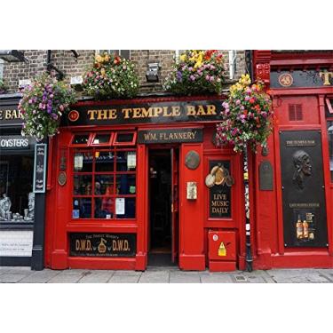 Imagem de AOFOTO 25,4 cm x 17,8 cm Fundo da barra do templo Dublin Street Cenário de fotografia Irlanda Viagem Amantes Adulto Retrato artístico Foto Estúdio adereços Vinil Sem costura Papel de parede