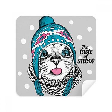 Imagem de Cat Head The Taste of Snow Cat Protect Animal Pet Glasses Pano Limpador de Tela Tecido Camurça Pacote com 2