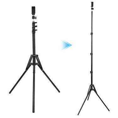 Imagem de Linda aparência design de cabeça rotativa de 360°, fácil de transportar, suporte de lâmpada de tripé estável, suporte de luz de estúdio para suportar todos os principais equipamentos fotográficos
