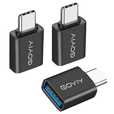 Imagem de [10 Gbps] Adaptador USB C para USB, adaptador USB C macho para USB fêmea, USB 3.2 geração 2, pacote com 3, compatível com MacBook Pro/Air, iMac, iPad Mini/Pro, telefones e outros dispositivos tipo C ou Thunderbolt 4/3 (preto)