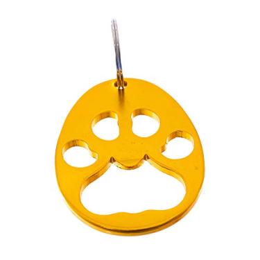 Imagem de Chaveiros abridores de garrafa West Coast Paracord – opções de cores em estampa de pata ou coelho sorridente, Dourado, Paw Print