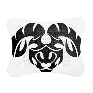 Imagem de Moldura de quebra-cabeça com símbolo do zodíaco de Áries Constelação Enfeite de jogo de quebra-cabeça