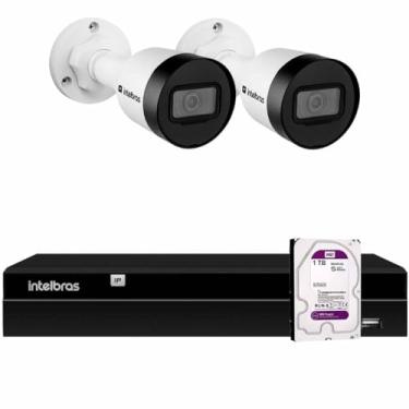Imagem de Kit 2 Câmeras de Segurança Bullet Intelbras Full HD 1080p VIP 1230 B G4 + Gravador Digital de Vídeo NVR NVD 1404-4 Canais (1TB)