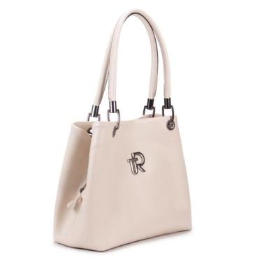 Imagem de Bolsa Feminina Grande Com Repartição Tulio Rossato, Off, Wwhite