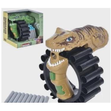 Imagem de Brinquedo Dinossauro Lançador De Dardos Ventosa Alvo Certo - Toys