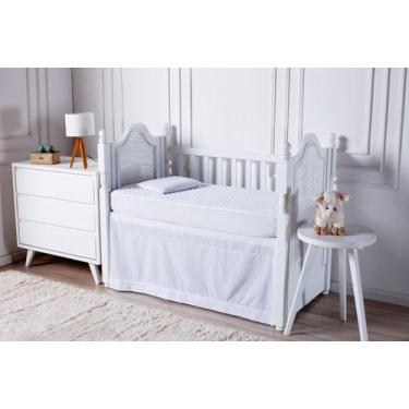 Imagem de Protetor De Colchão Impermeável Matelado Berço Branco - MTR ENXOVAIS L