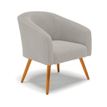 Imagem de Cadeira Sala De Jantar Pé Palito Castanho Stella Bouclê D03 - D`rossi Cor Cinza