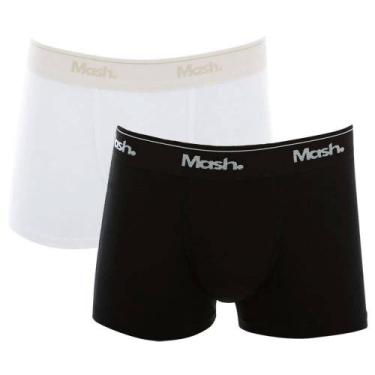 Imagem de Kit com 2 Cuecas Boxer Mash Infantil 110.07 Preto/Branco, Preto, M
