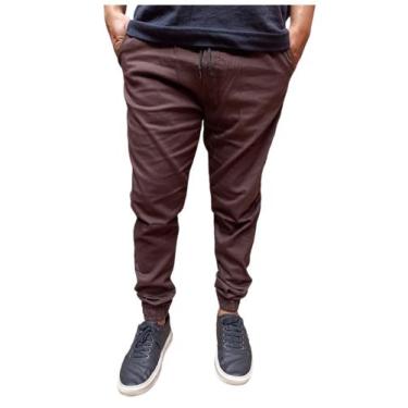 Imagem de calça jogger masculina branca lisa produto de ótima qualidade sarja e 