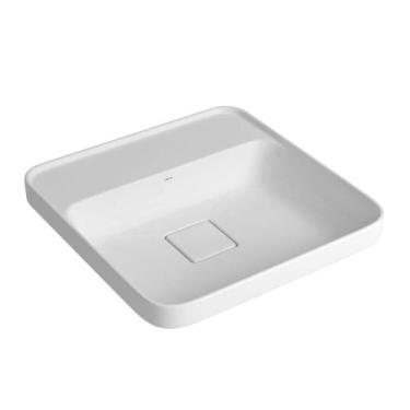 Imagem de Cuba Quadrada de Sobrepor 40cm com Deck Slim Branco Deca - DECA LOUÇAS