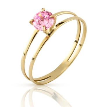 Imagem de Anel De Noivado Solitário Debutante 15 Anos Ouro 18k 5mm - MAEHLER JOI